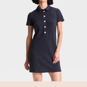 Universal threads Navy knit mini shirt dress size S. Short sleeve 5 buttons NWT